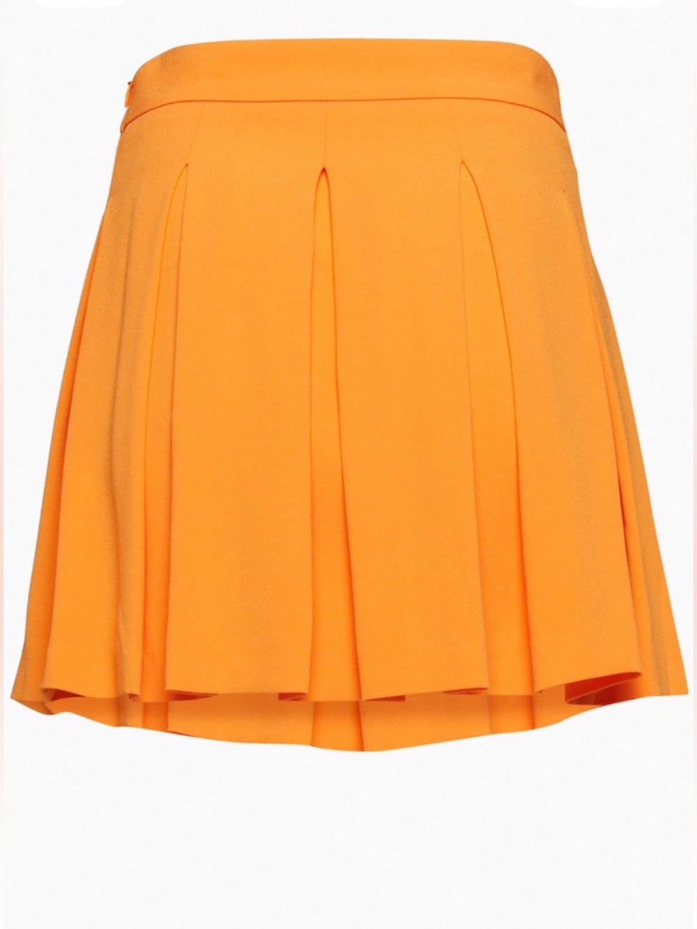 Aritzia Bright Orange Pleated Skater Skirt